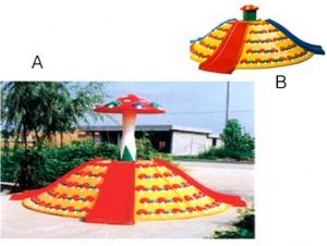點(diǎn)擊查看詳細(xì)信息<br>標(biāo)題：蘑菇型攀巖滑梯Ⅱ型 HL-6316 閱讀次數(shù)：7191